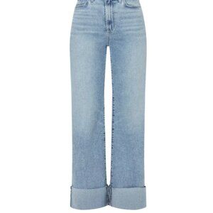 Joe's The Mia Cuffed Raw Hem High Waist Wide Leg Jeans